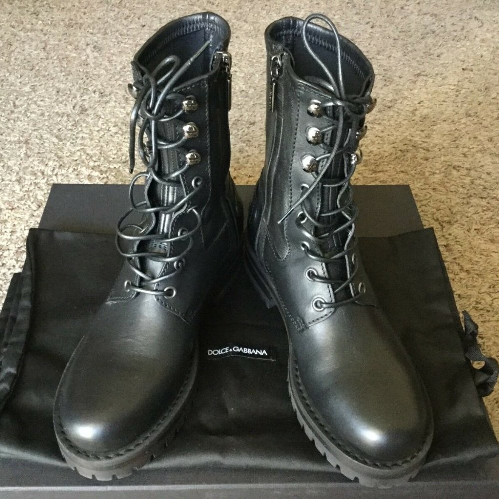 NWT Dolce & Gabbana women's biker booties size35.5